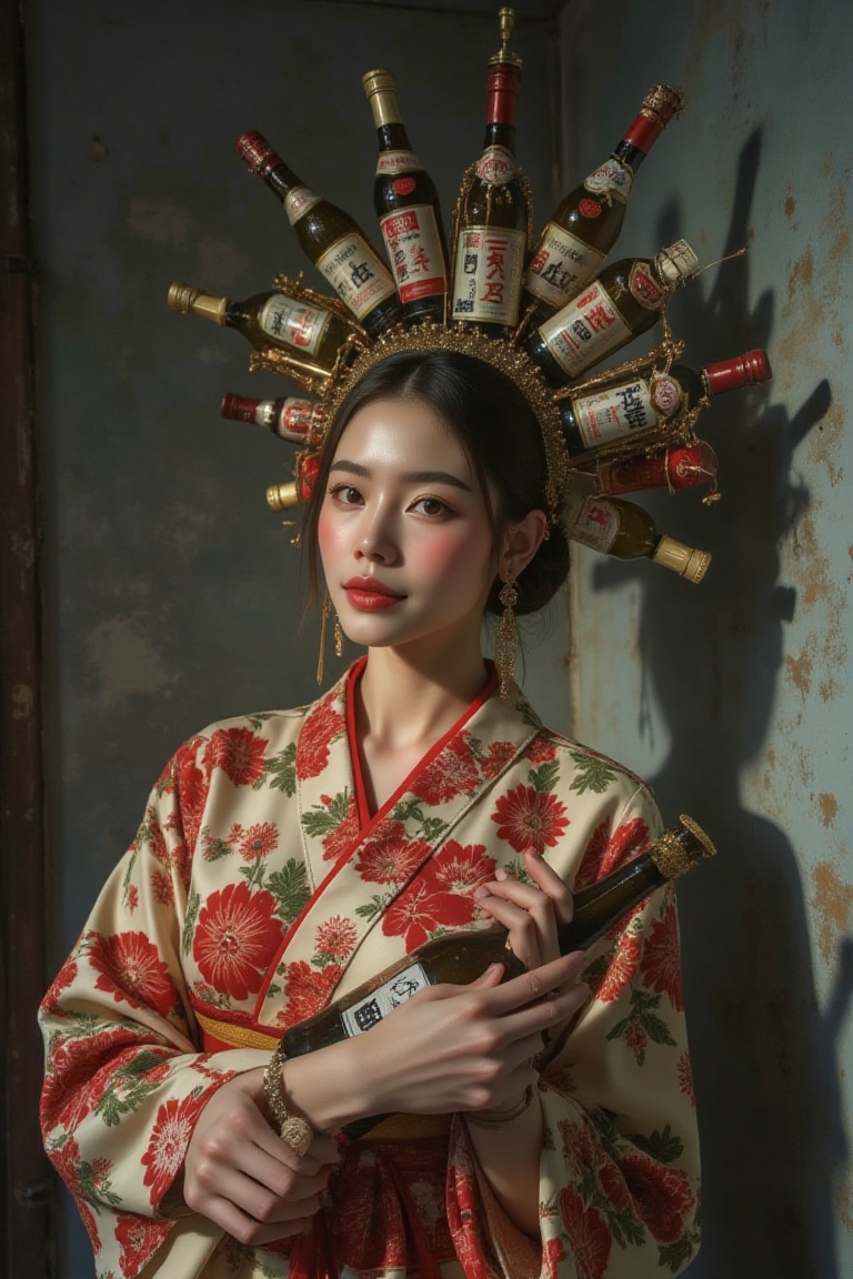 In a soft,  diffused light,  a young Asian woman on Tensor.Art