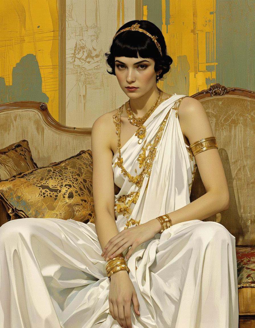 Art by Richard Anderson. A digital illustration shoot from a portrait camera angle about a stylized depiction of a regal f...