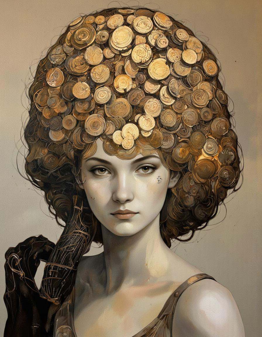 A modern painting abstract style by Victor Tkachenko. Surreal,  abstract style,  featuring a highly detailed and expressiv...