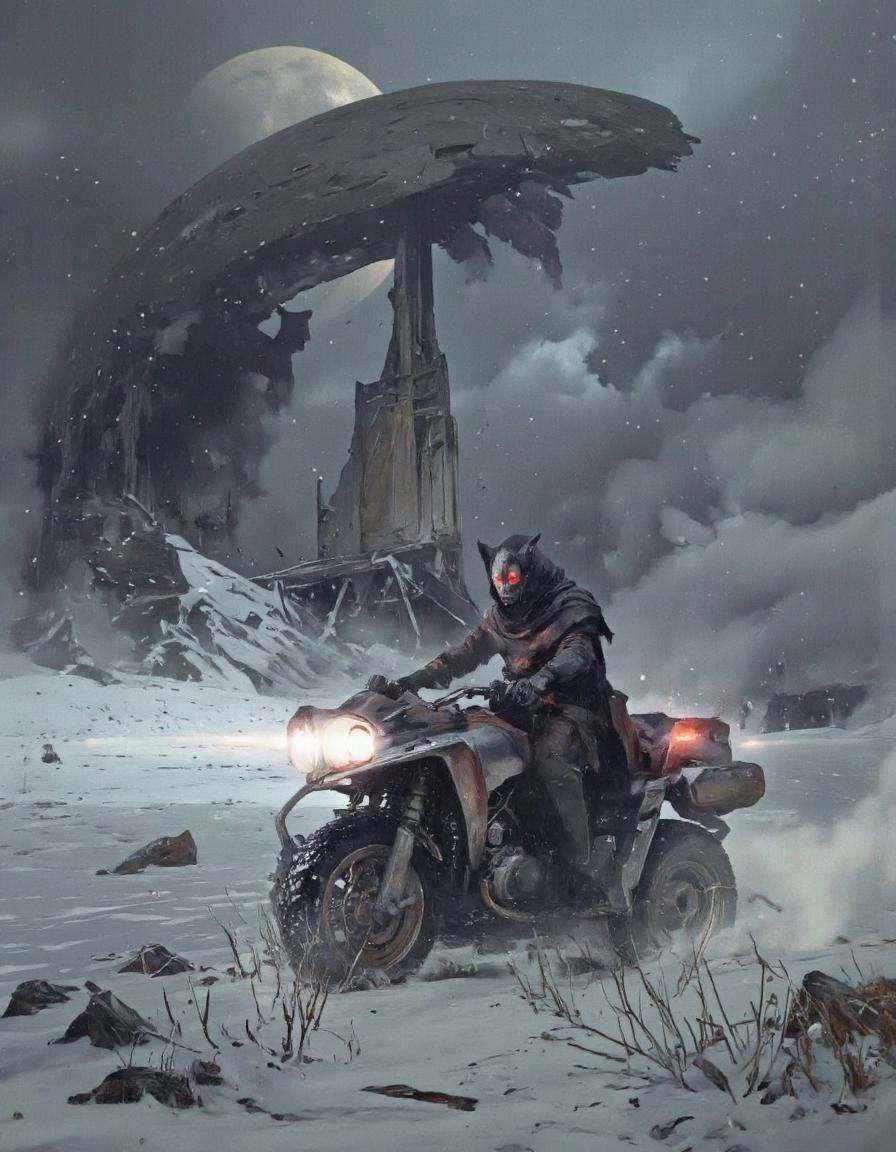 Art by Piotr Jabłoński. A digital illustration shoot from a front camera angle about a futuristic,  anthropomorphic creatu...