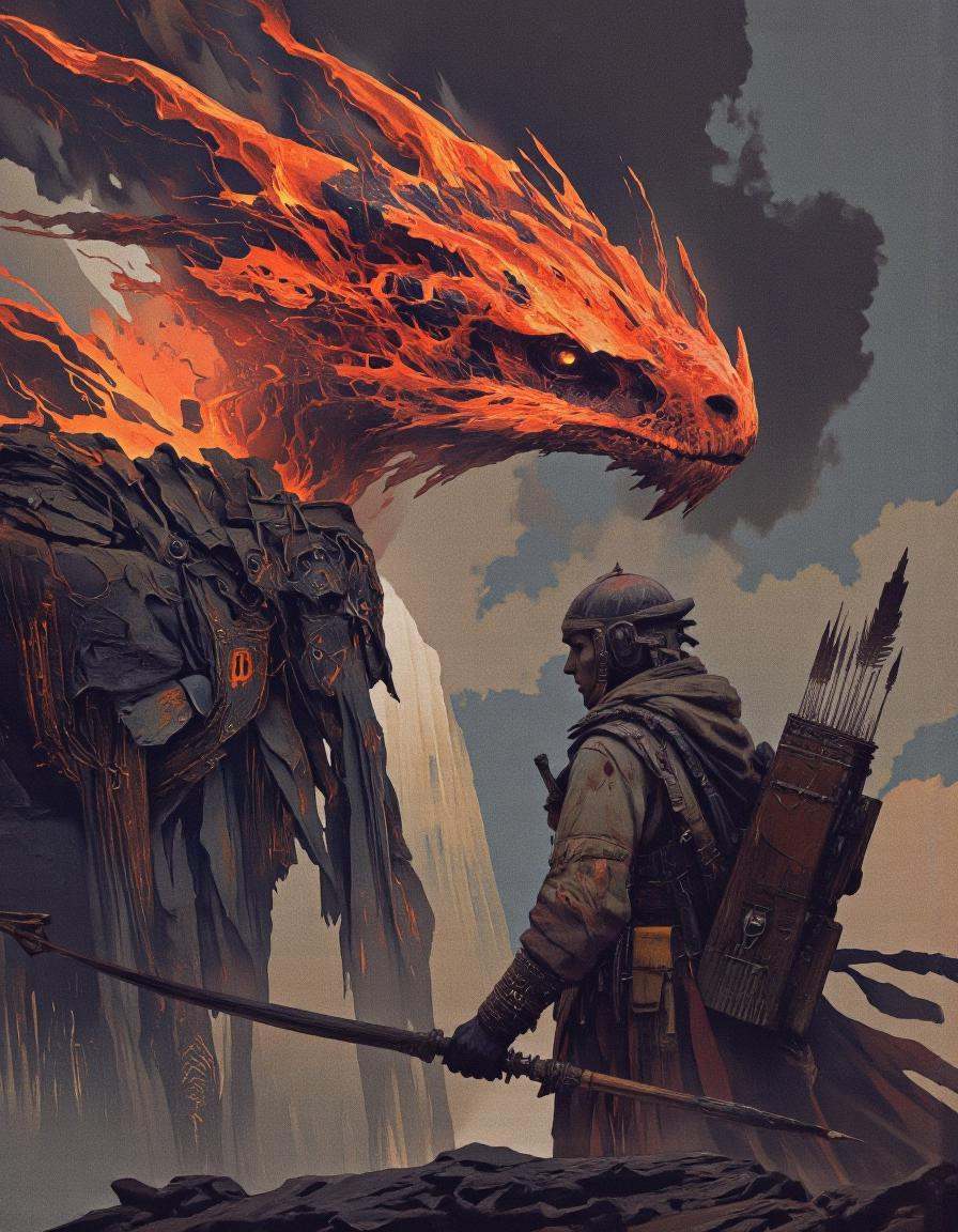 Art par Alexey Egorov. Une prise de vue d'illustration numérique à partir d'un angle de caméra de profil sur une illustrat...
