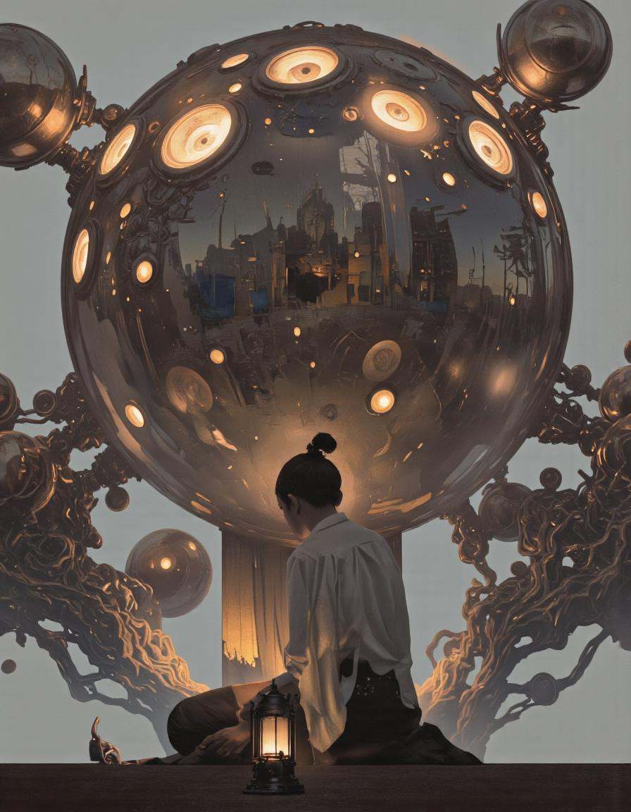 Art par Alexey Egorov. Une illustration numérique tire d'un point de vue à faible angle sur une silhouette d'une personne...