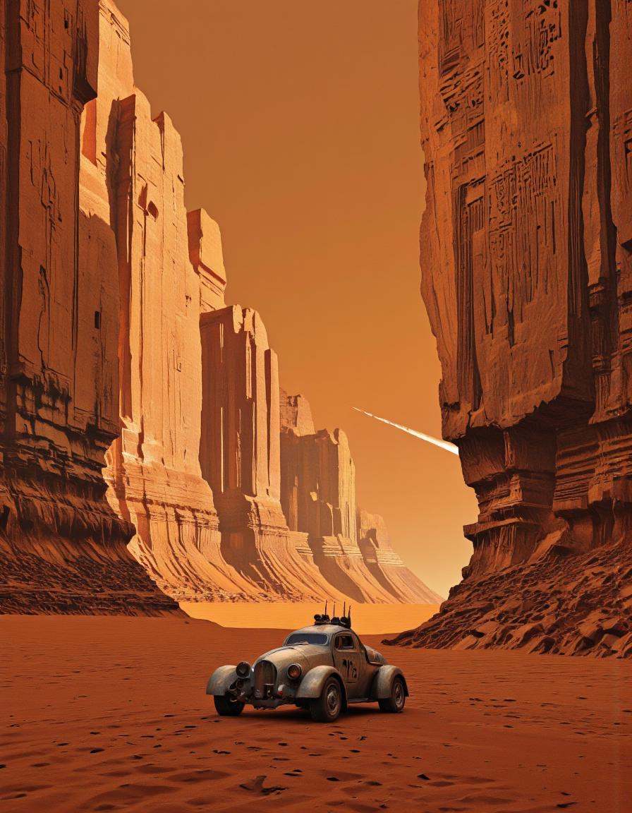 Art by Alexey Egorov. A digital illustration shoot from a far camera angle about a futuristic landscape featuring towering...
