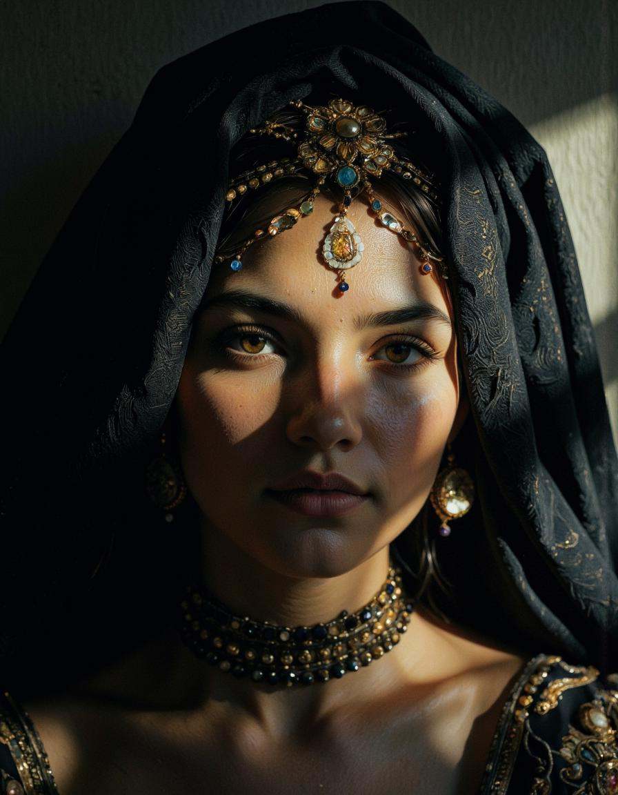 A cinematic photo of a beautiful berber woman,  intricate light,  angle view on Tensor.Art