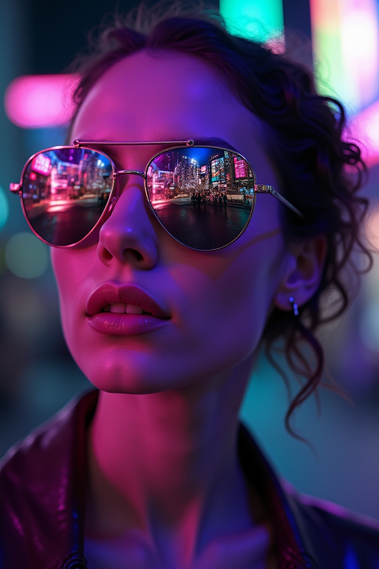 A captivating Lee Jeffries-inspired portrait captures a young woman in urban contemplation. Her face is dramatically illum...