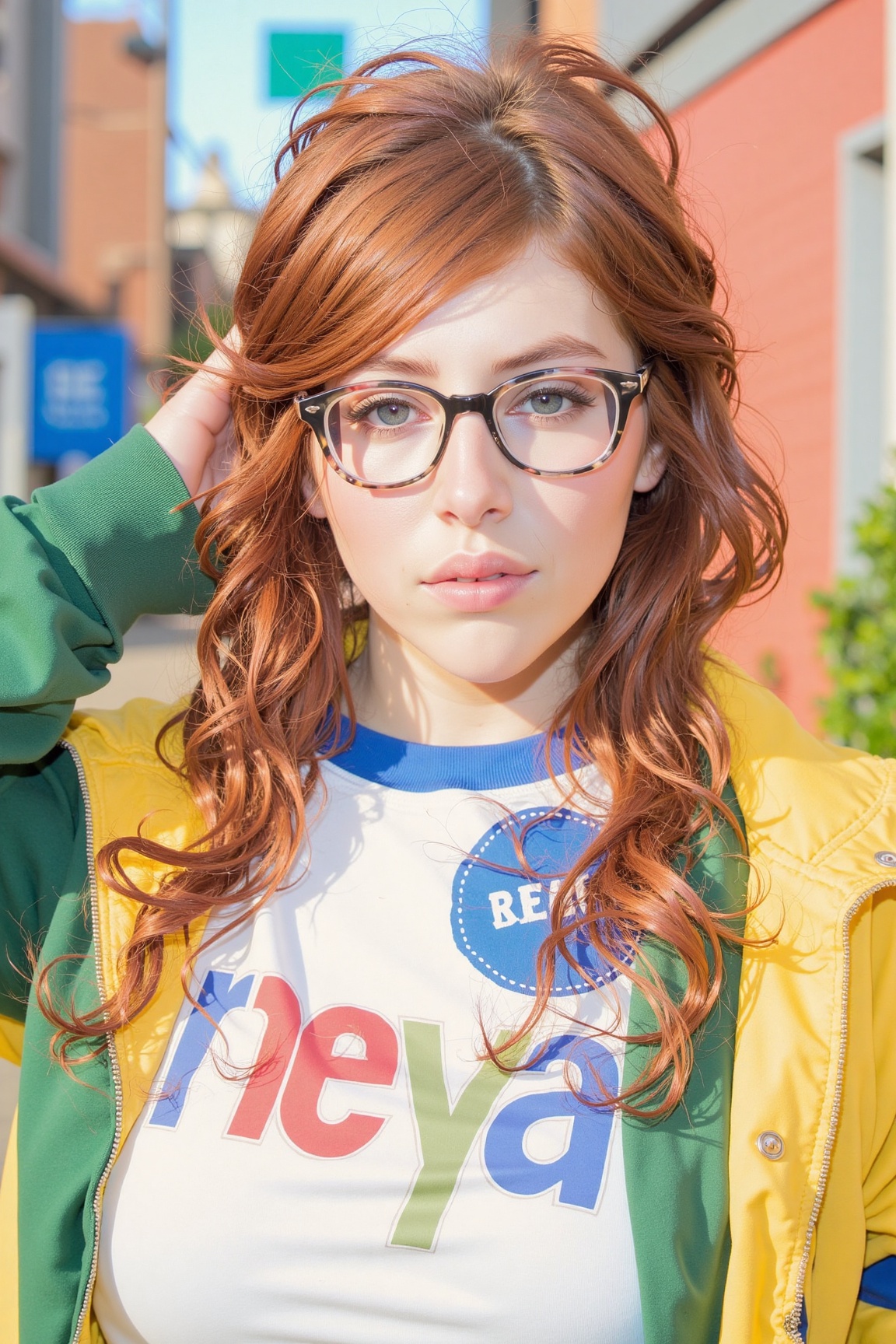 Anime illustration. Kawaii style. 16yo girl. Wearing 1990s Verace clothing. on Tensor.Art