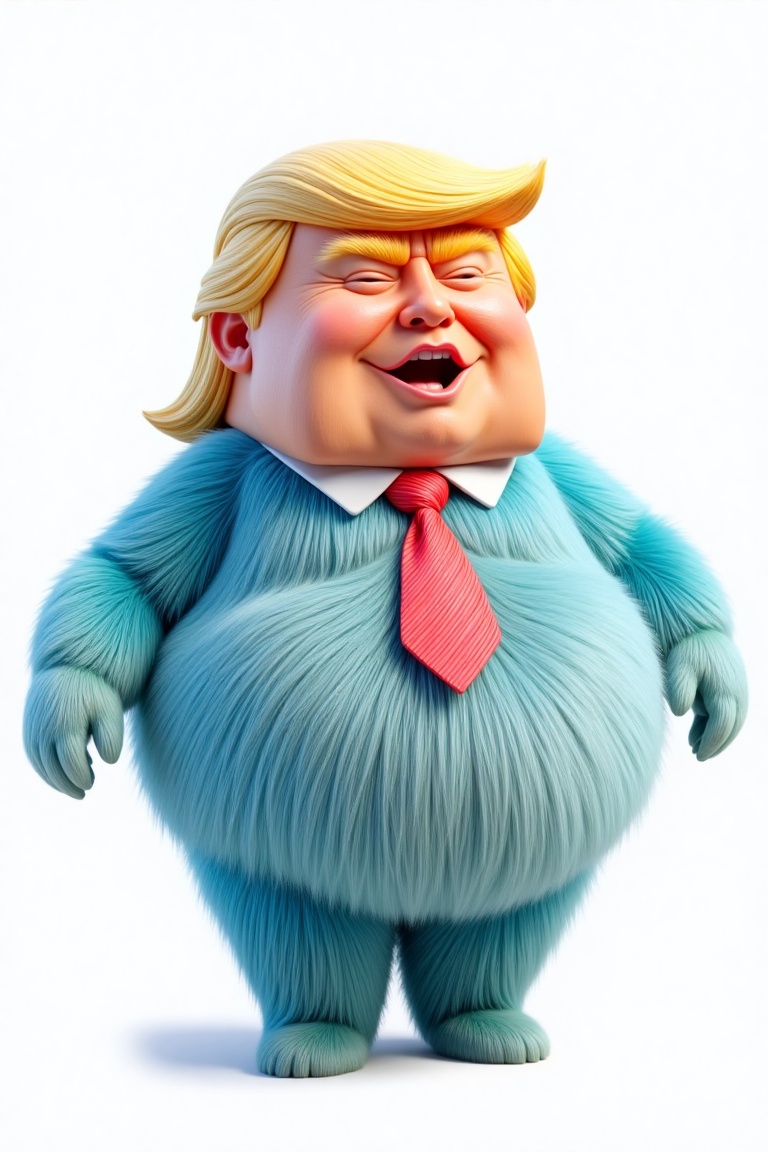 trump laughting ,  3d character,  isolated on Tensor.Art