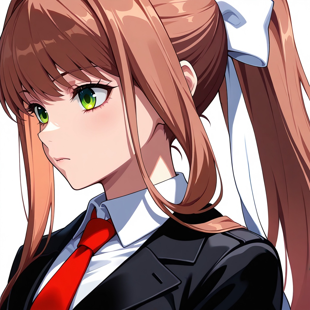 black jacket,  white shirt,  red tie on Tensor.Art