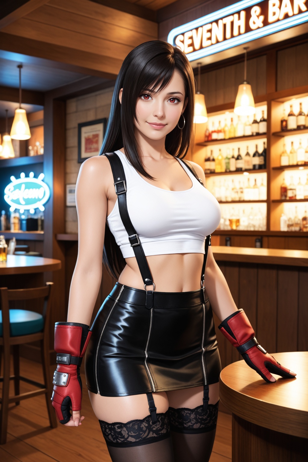 1girl,  Tifa Lockhart,  black hair on Tensor.Art