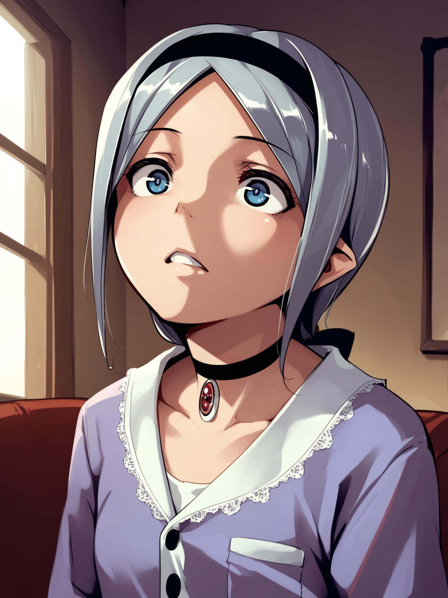 ht_leia,  silver hair,  blue eyes on Tensor.Art