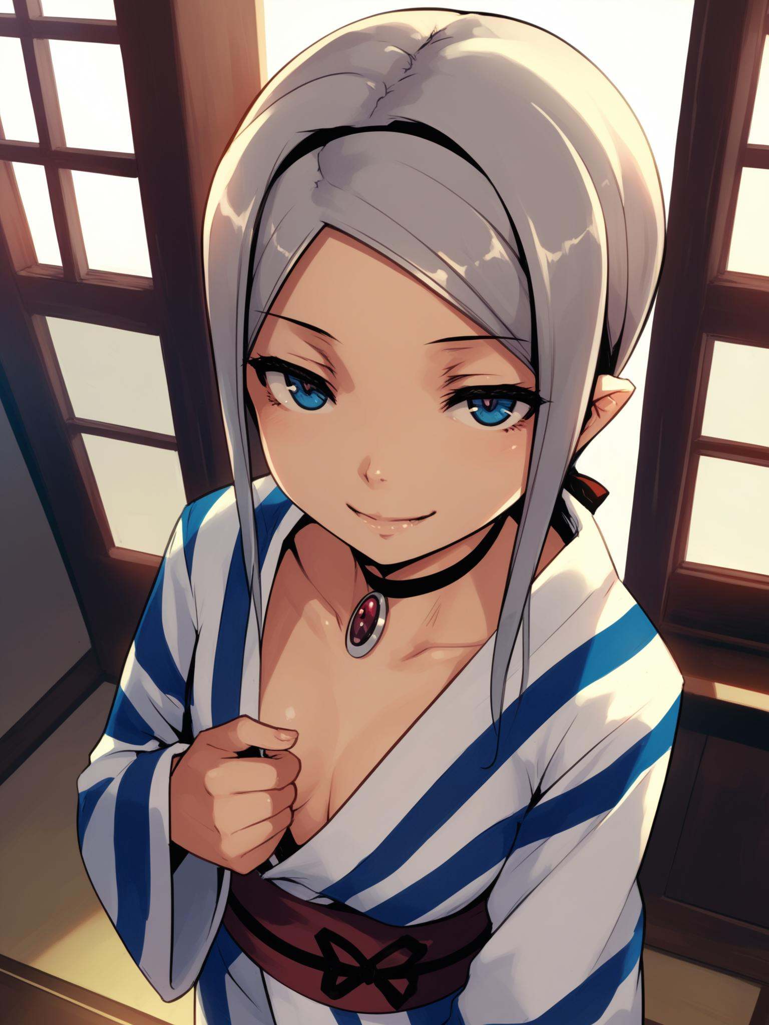 ht_leia,  silver hair,  blue eyes on Tensor.Art