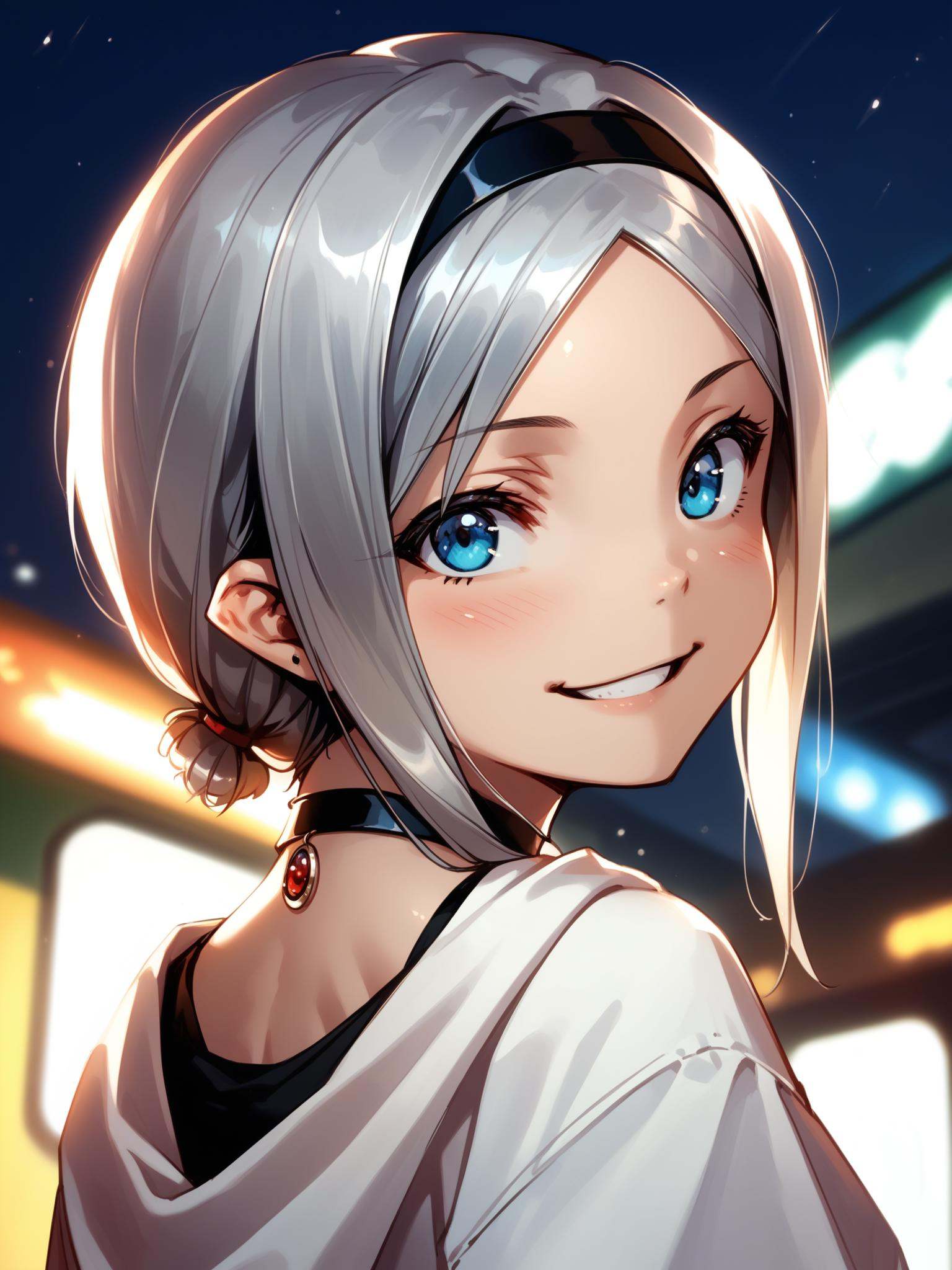 ht_leia,  silver hair,  blue eyes on Tensor.Art