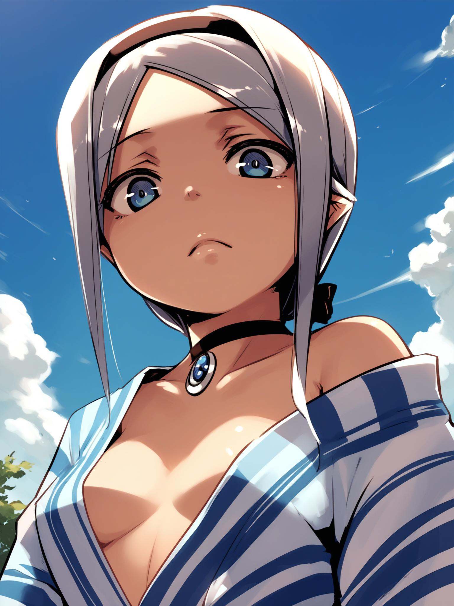 ht_leia,  silver hair,  blue eyes on Tensor.Art