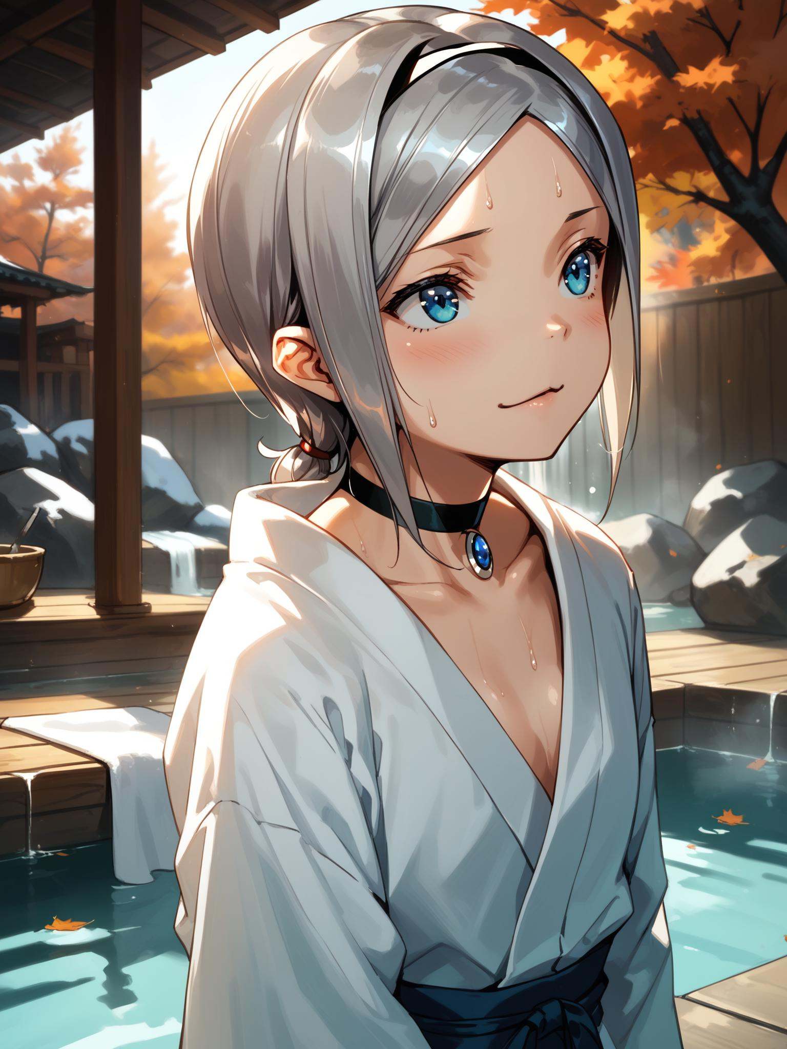 ht_leia,  silver hair,  blue eyes on Tensor.Art