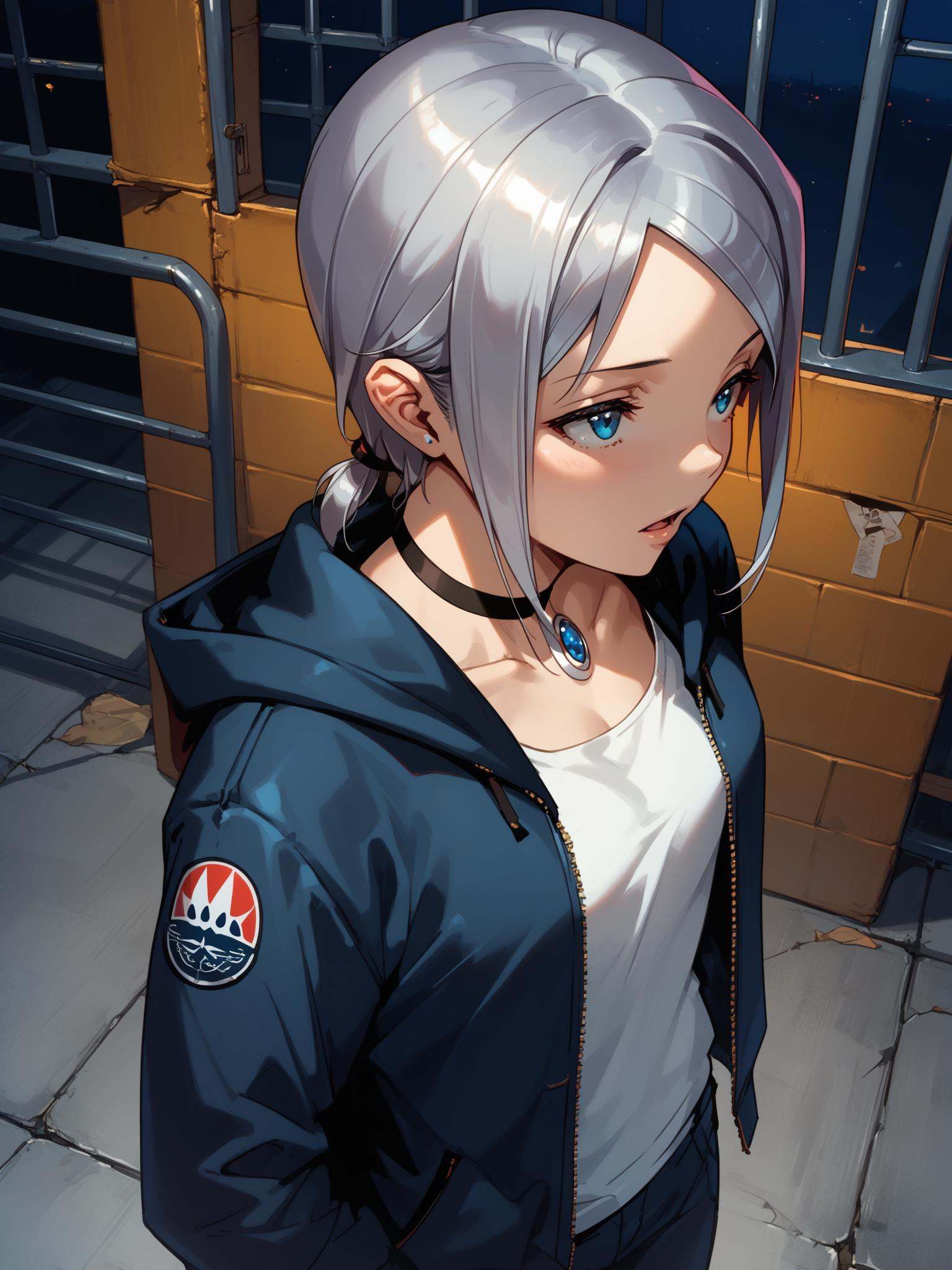 ht_leia,  silver hair,  blue eyes on Tensor.Art