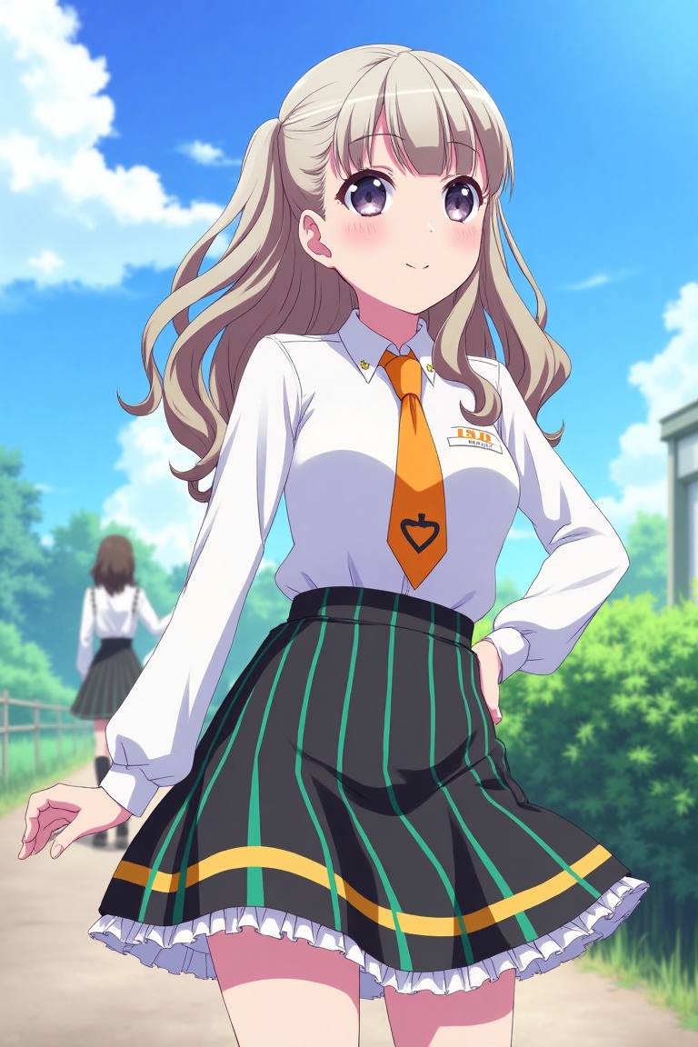 1girl,  solo,  School uniform on Tensor.Art