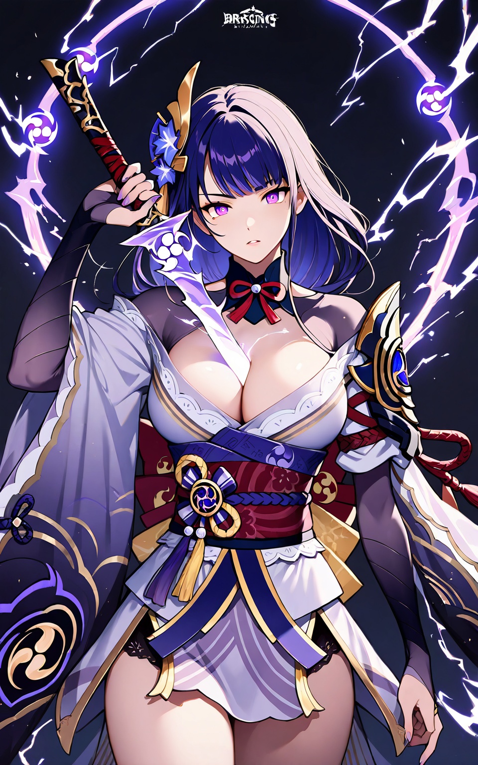 cowboy shot,  1girl,  raiden shogun on Tensor.Art