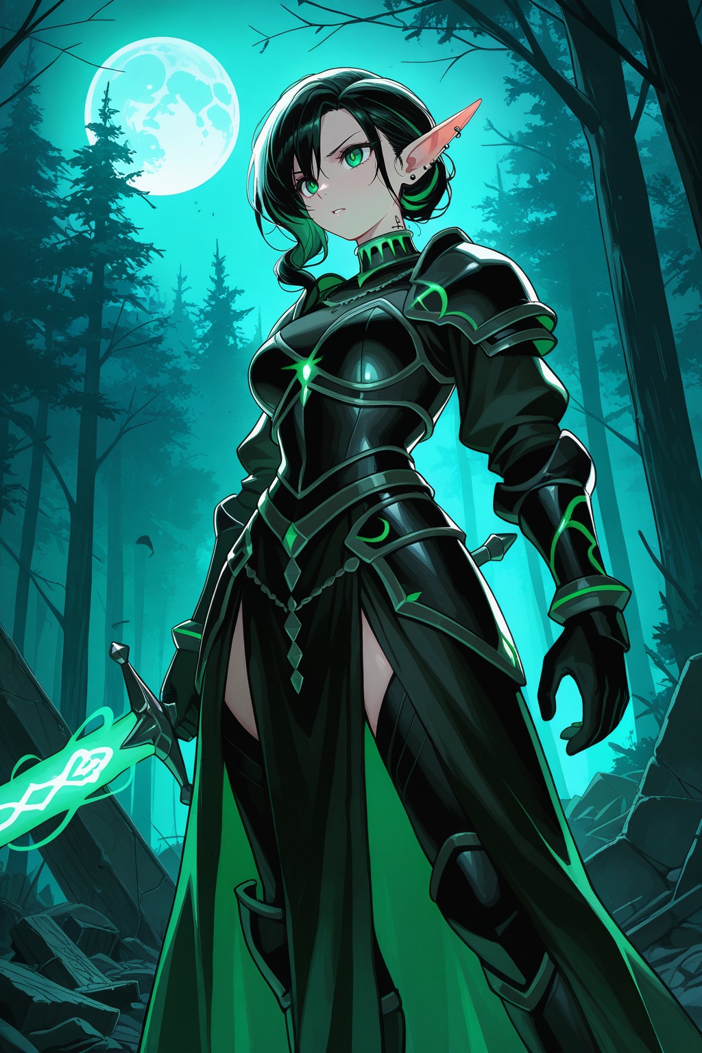masterpiece,  A bloodthirsty night elf,  gracefully agile and skilled in combat on Tensor.Art