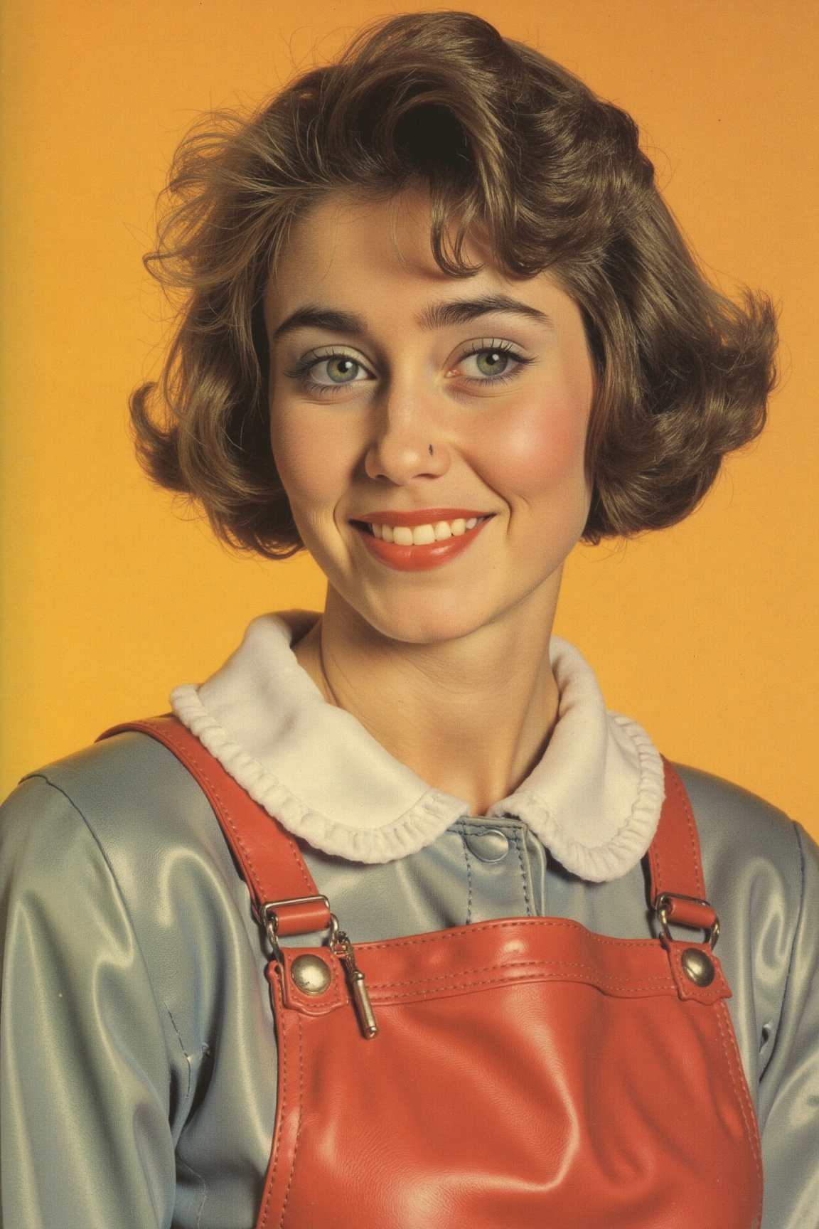 Kawaii style Oil painting of 16yo girl Wearing 1950s clothing on Tensor.Art