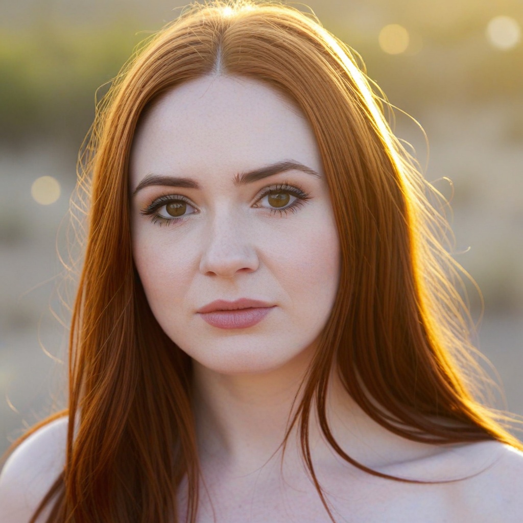 Karen Gillan,  brown eyes,  pale skin on Tensor.Art