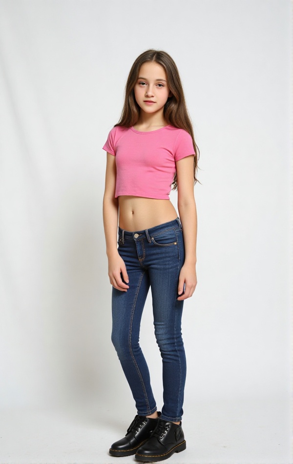 tween girl,  well-formed body,  casual wear on Tensor.Art