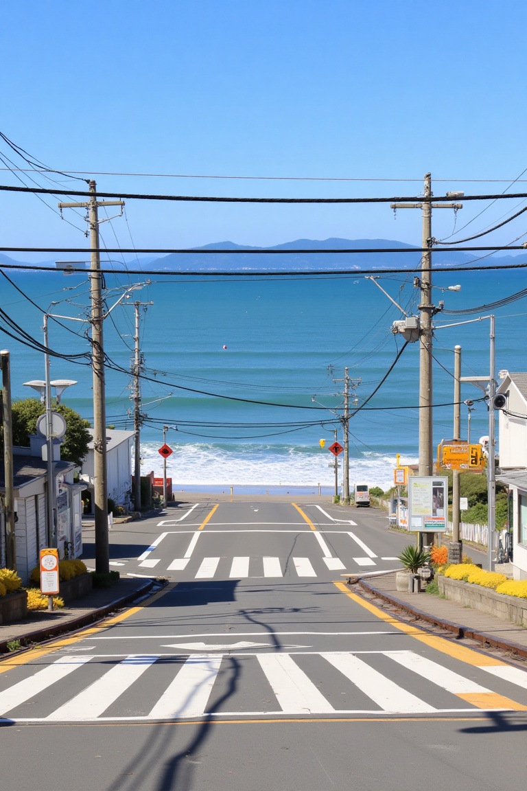 kamakurakoukou mae,  Beautiful scenery,  Shonan area on Tensor.Art