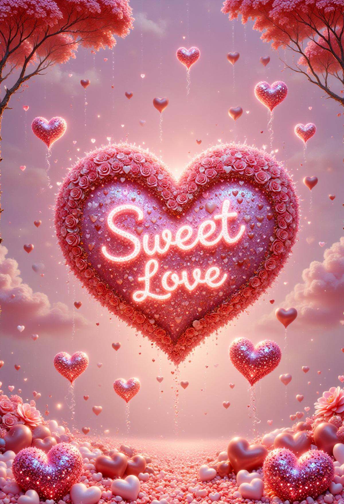 sweetlove,  hearts,  glitters on Tensor.Art