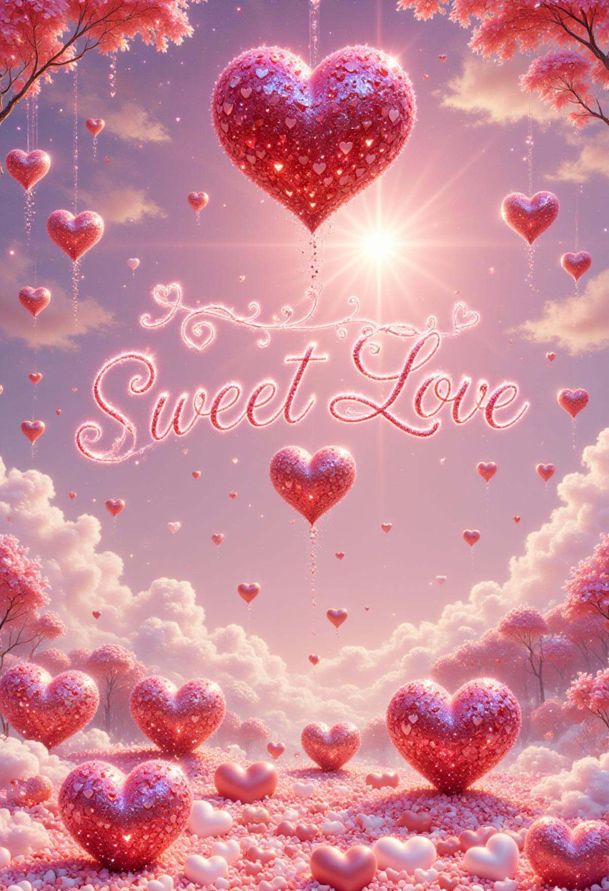 sweetlove,  hearts,  glitters on Tensor.Art