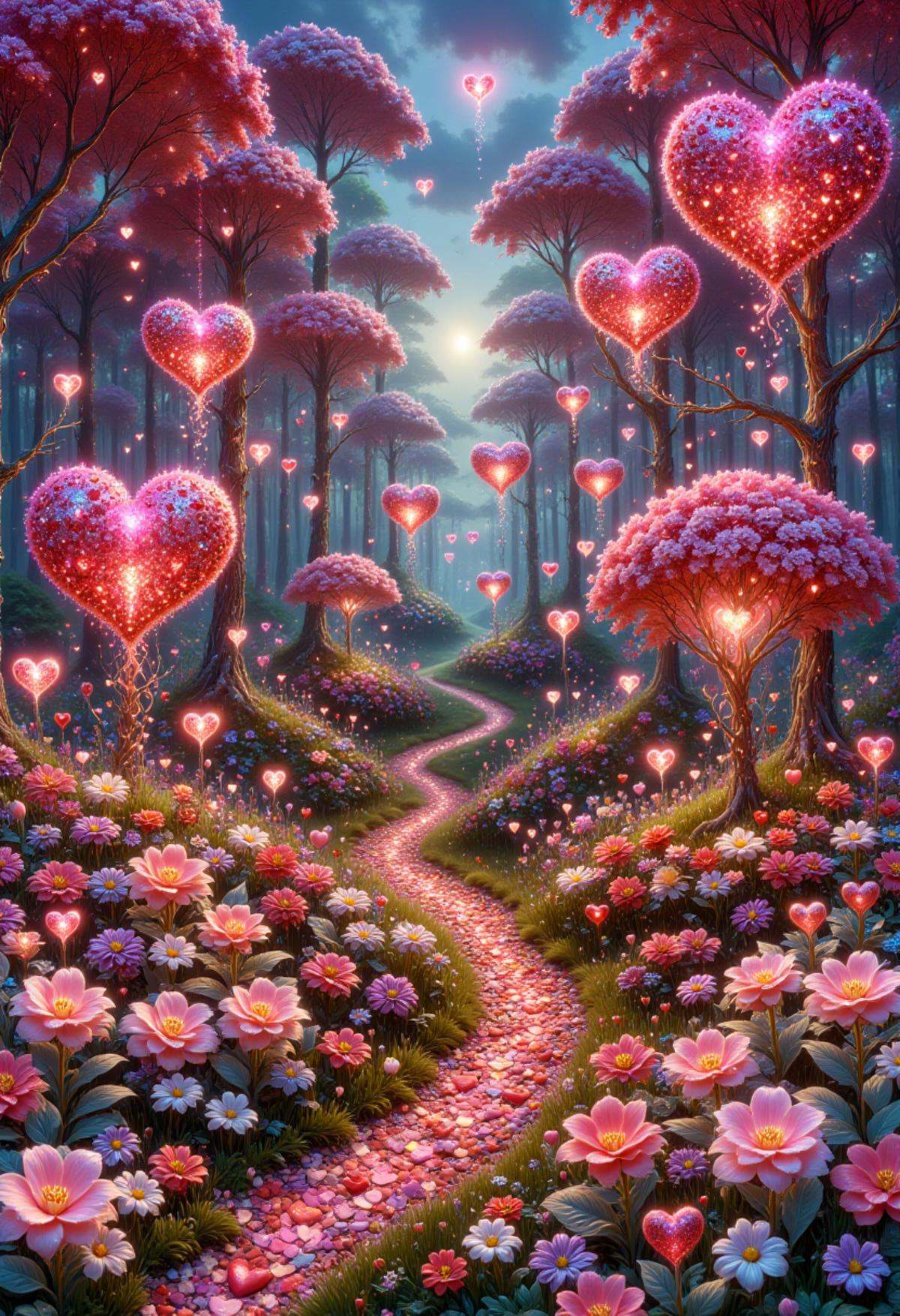 sweetlove,  hearts,  glitters on Tensor.Art