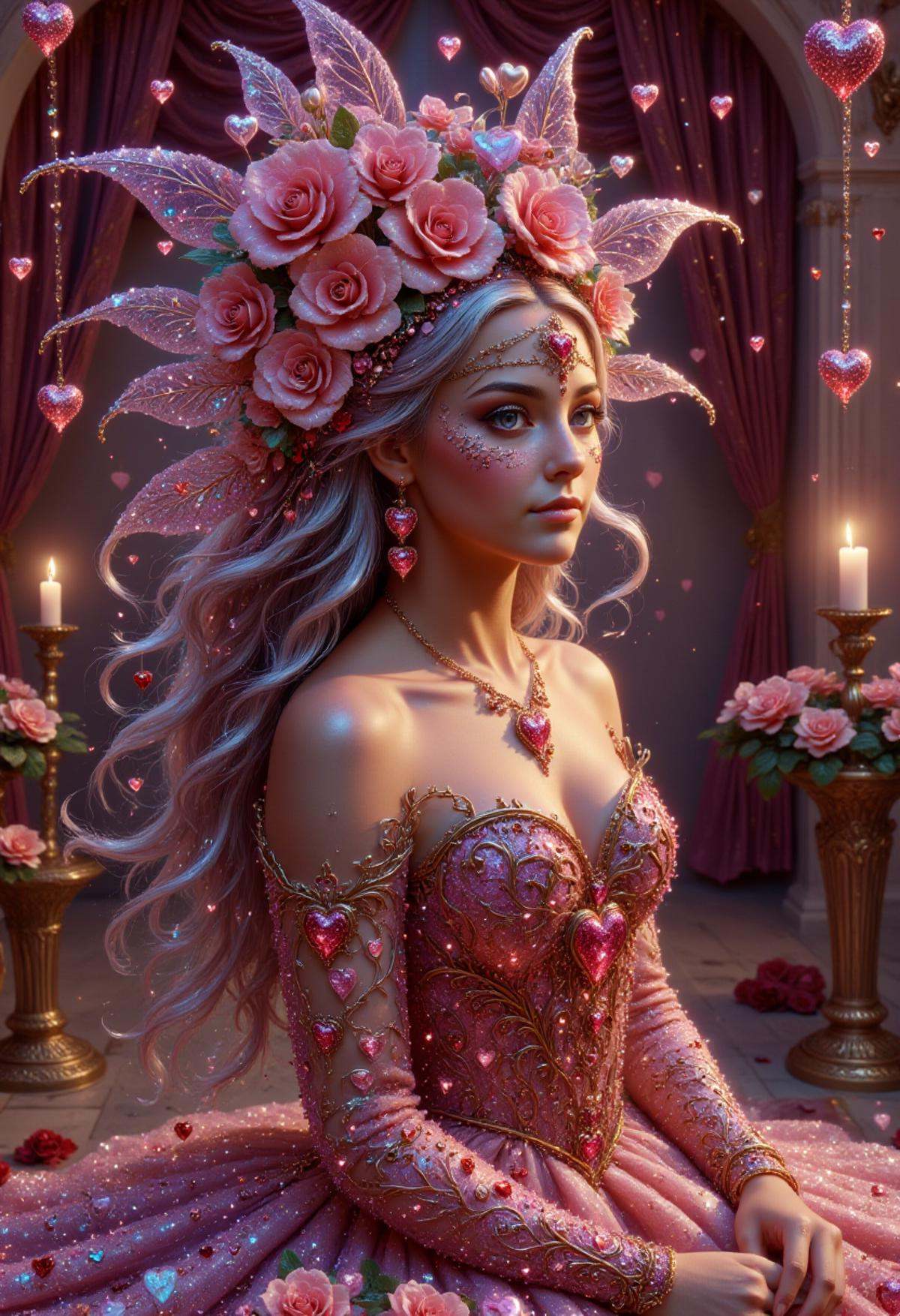 sweetlove,  hearts,  glitters on Tensor.Art