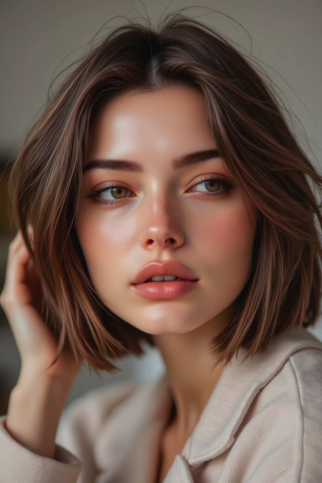 Close up,  Bob,  cute woman on Tensor.Art