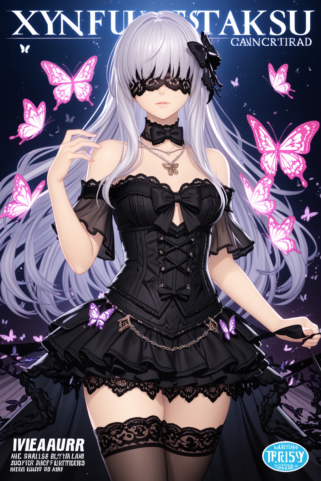 Cover your eyes with hair,  rpg,  Bare shoulders visible on Tensor.Art