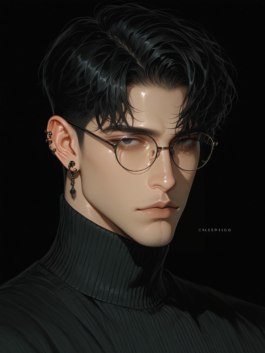 solo,  looking at viewer,  short hair on Tensor.Art