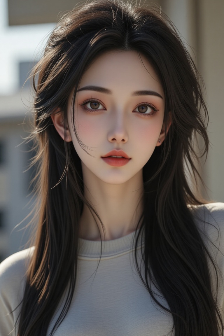 lz. A photorealistic image of an Asia woman,  long hair,  pale skin on Tensor.Art