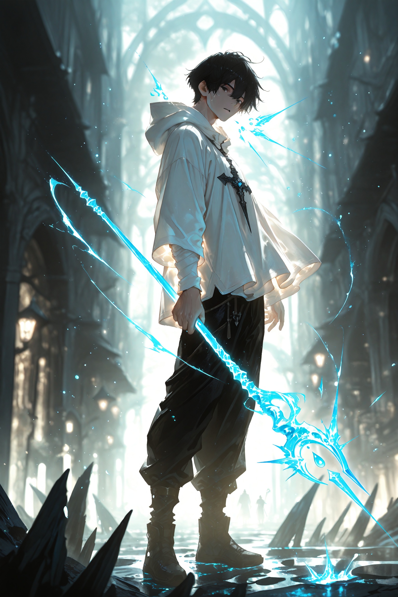 solo,  looking at viewer,  short hair on Tensor.Art
