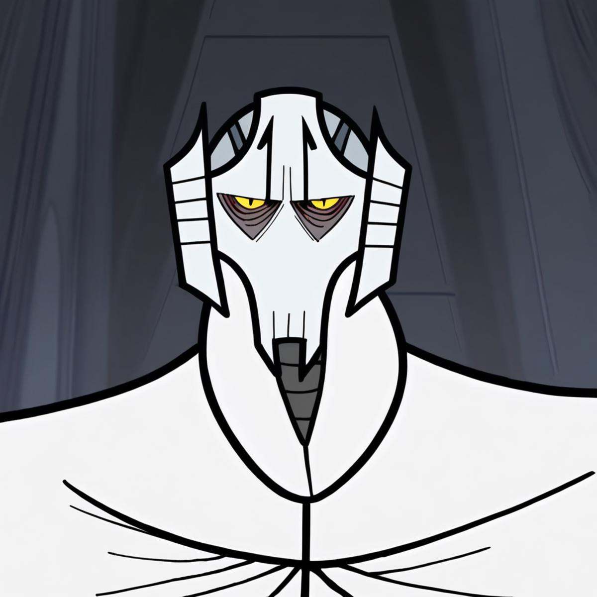General Grievous,  yellow eyes,  white cape on Tensor.Art