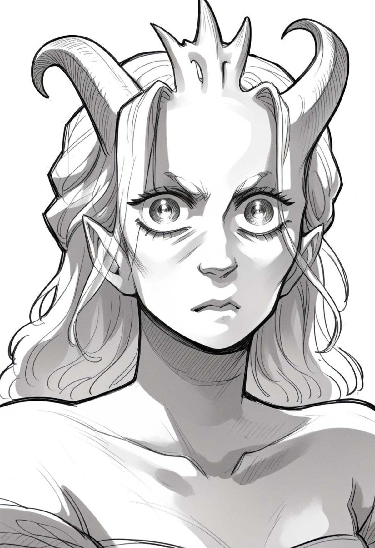 monochrome,  greyscale,  STPadversary on Tensor.Art