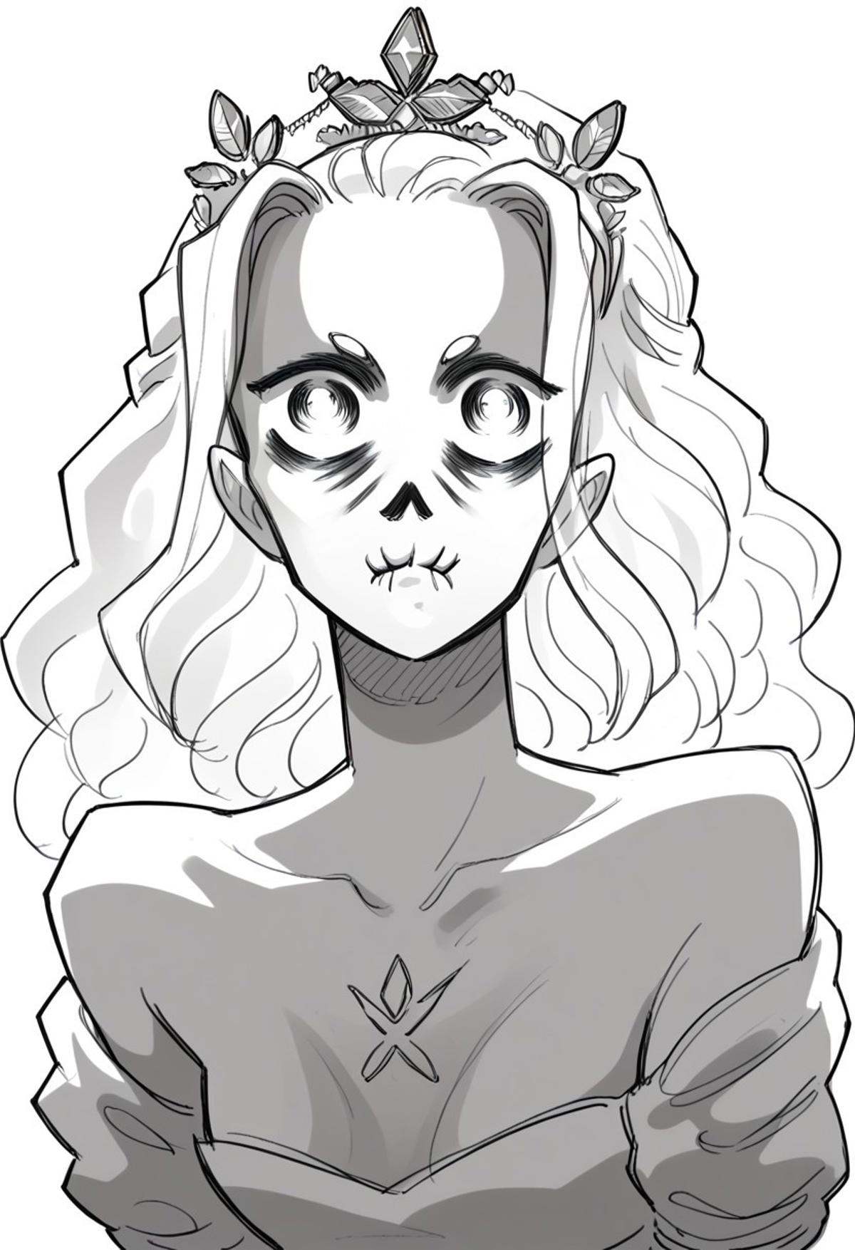 monochrome,  greyscale,  STPspectre on Tensor.Art