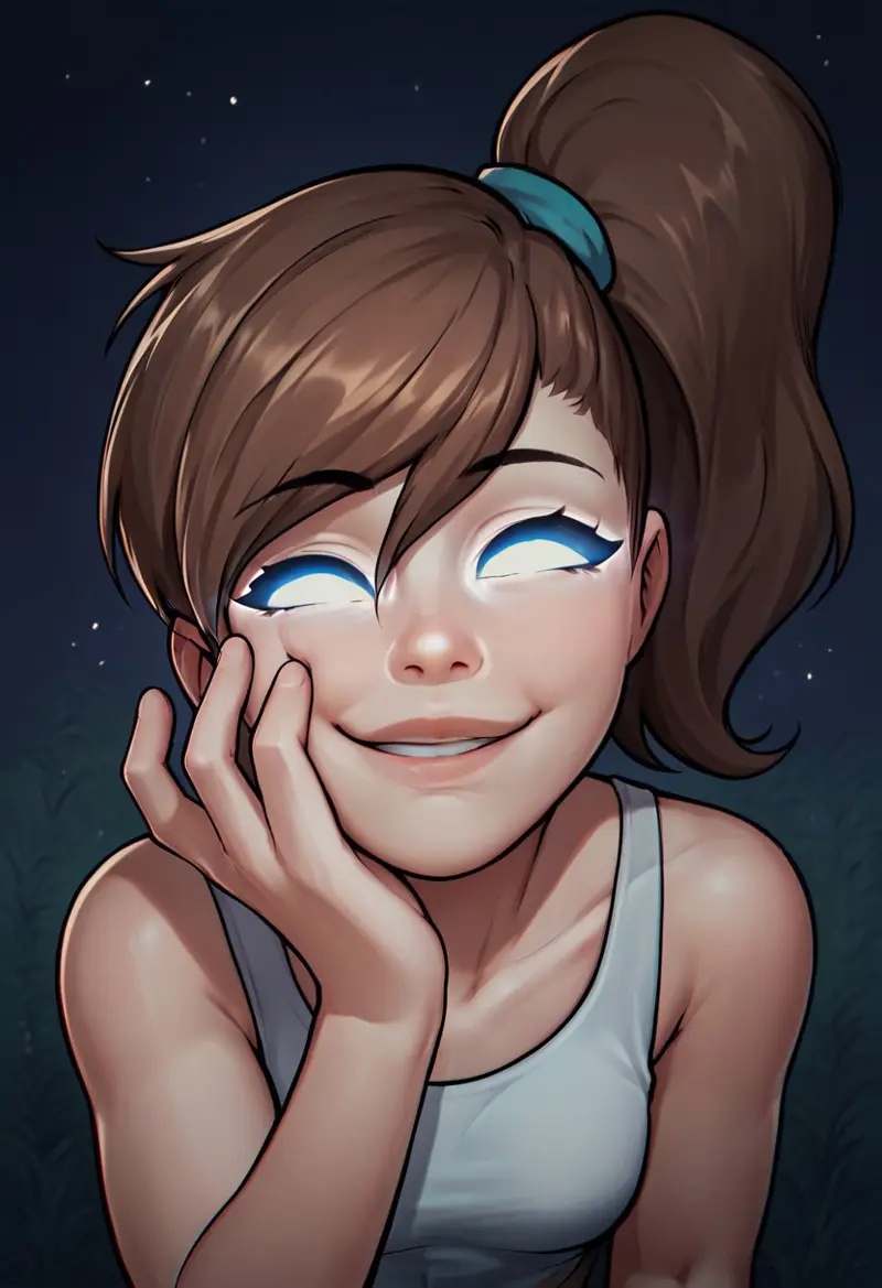 night,  dark,  extreme closeup of face on Tensor.Art
