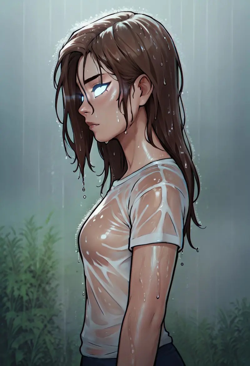 wet shirt,  HCHerobrine,  score_9 on Tensor.Art
