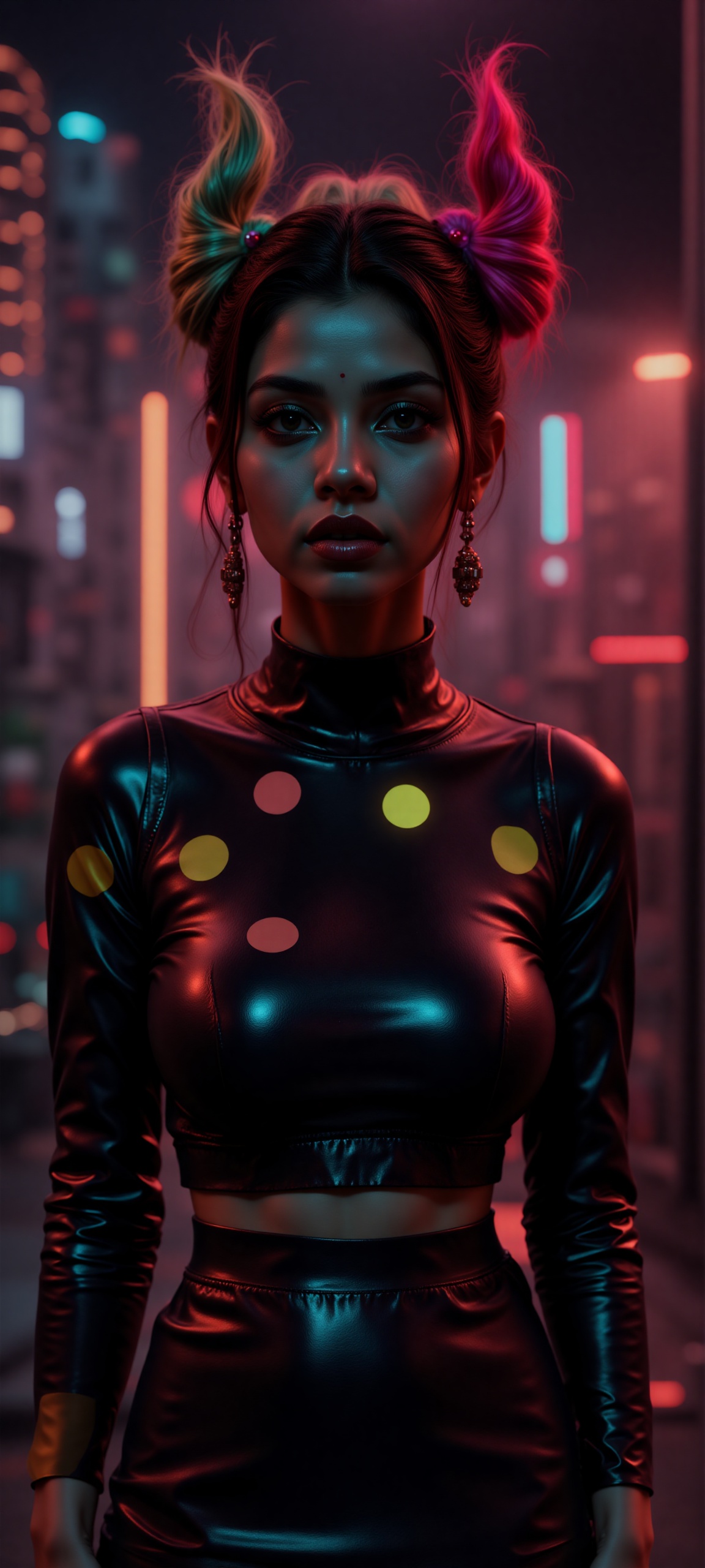 RAW Photo,  sci-fi retro aesthetic,  punk girl on Tensor.Art