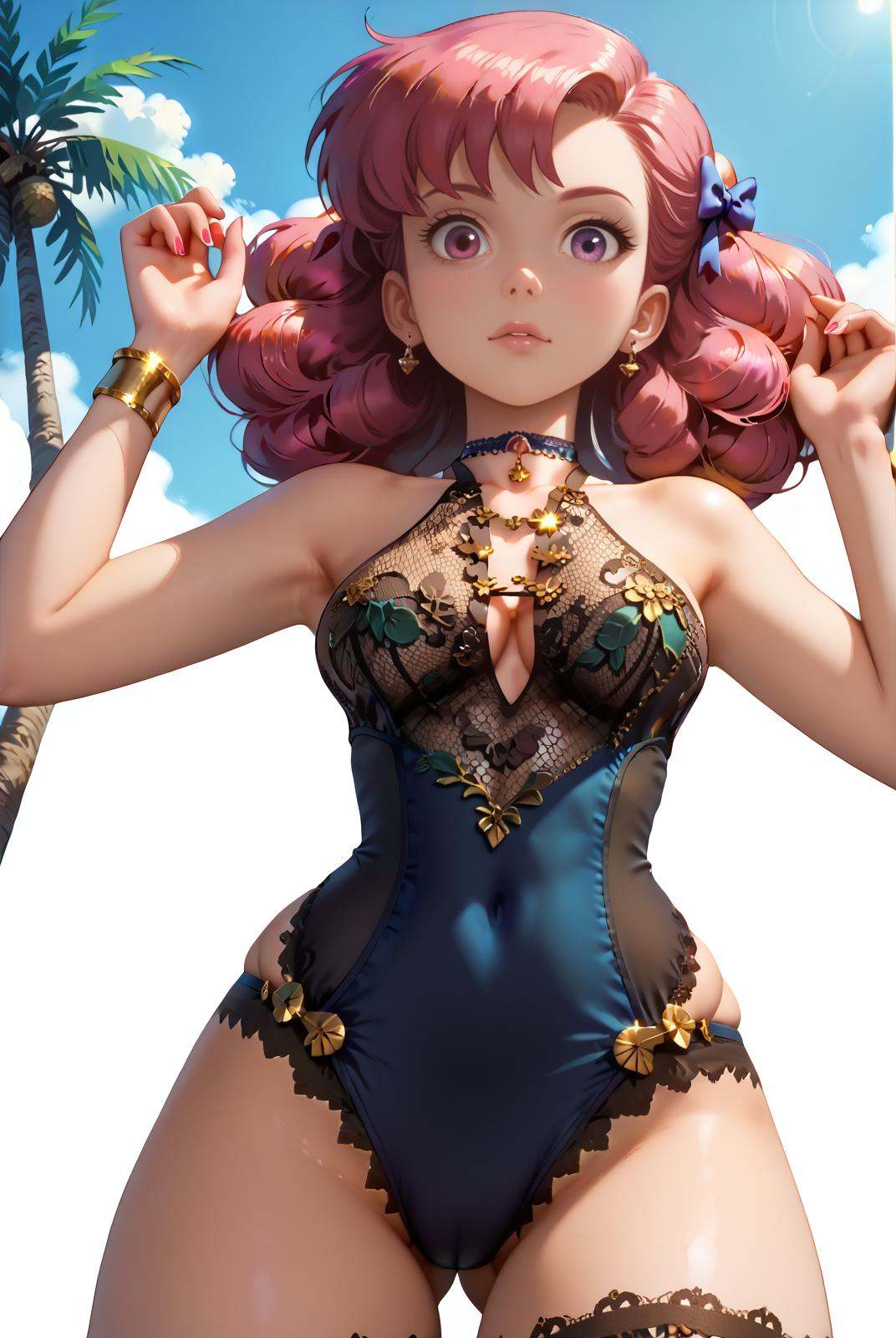 ran,  (pink eyes),  curly hair on Tensor.Art