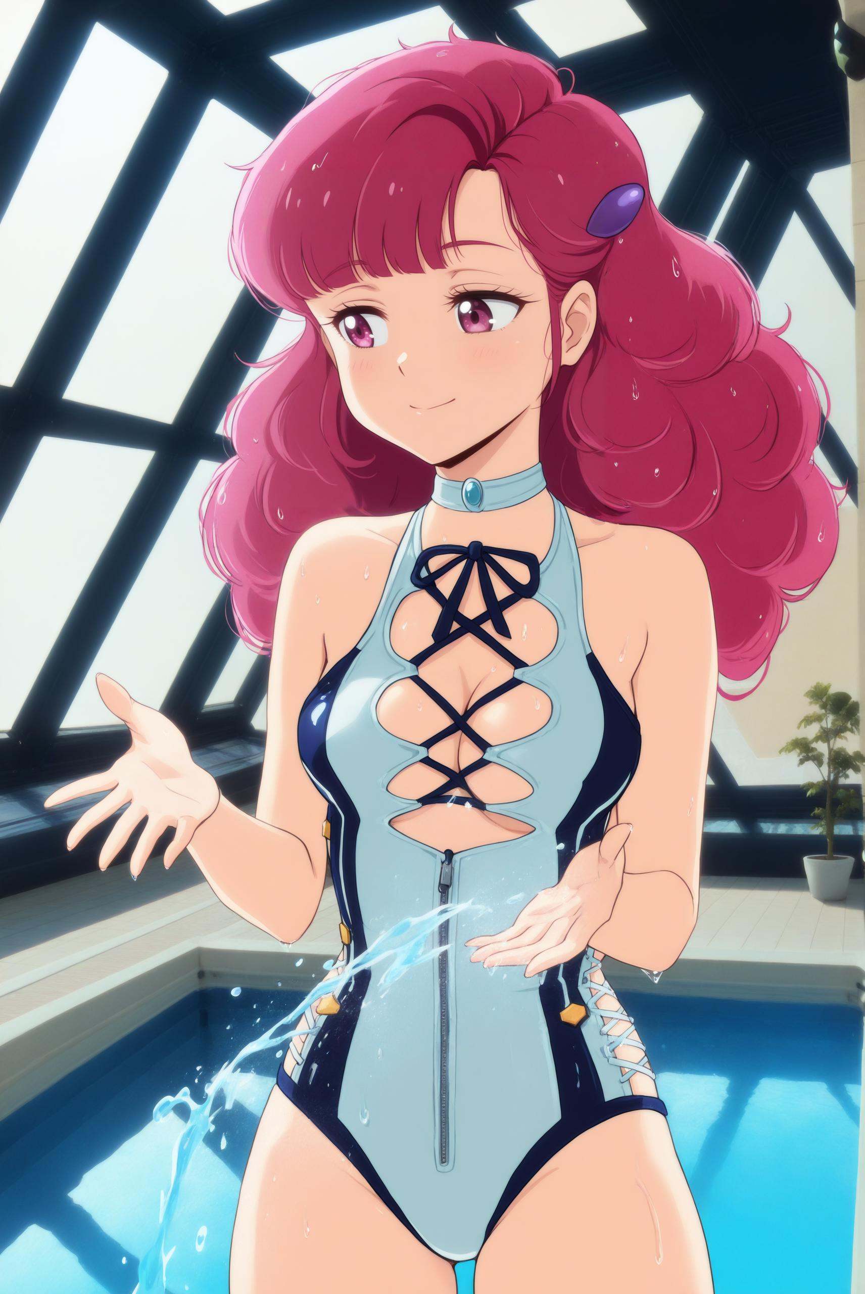 Ran,  pink eyes,  curly hair on Tensor.Art