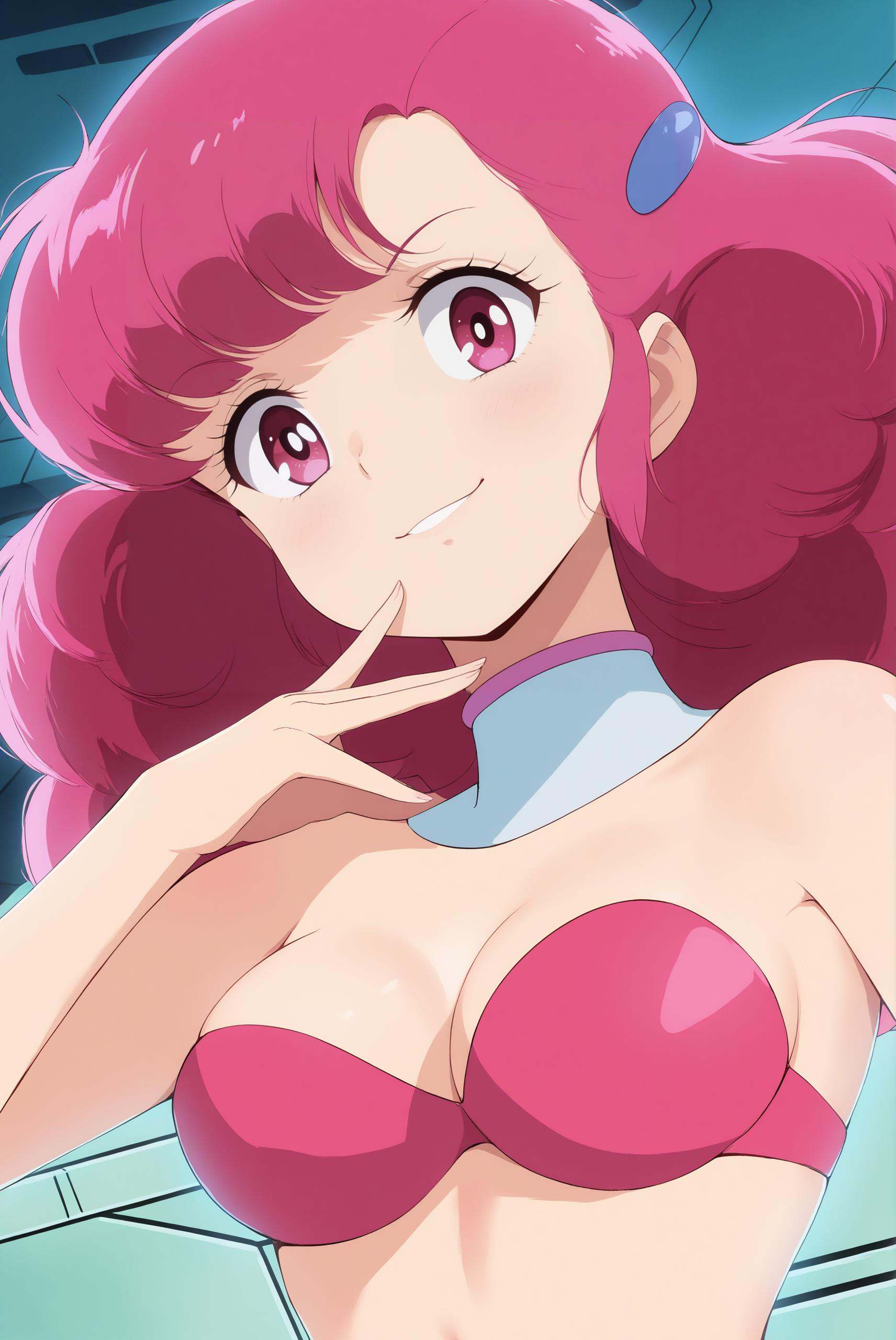 Ran,  pink eyes,  curly hair on Tensor.Art