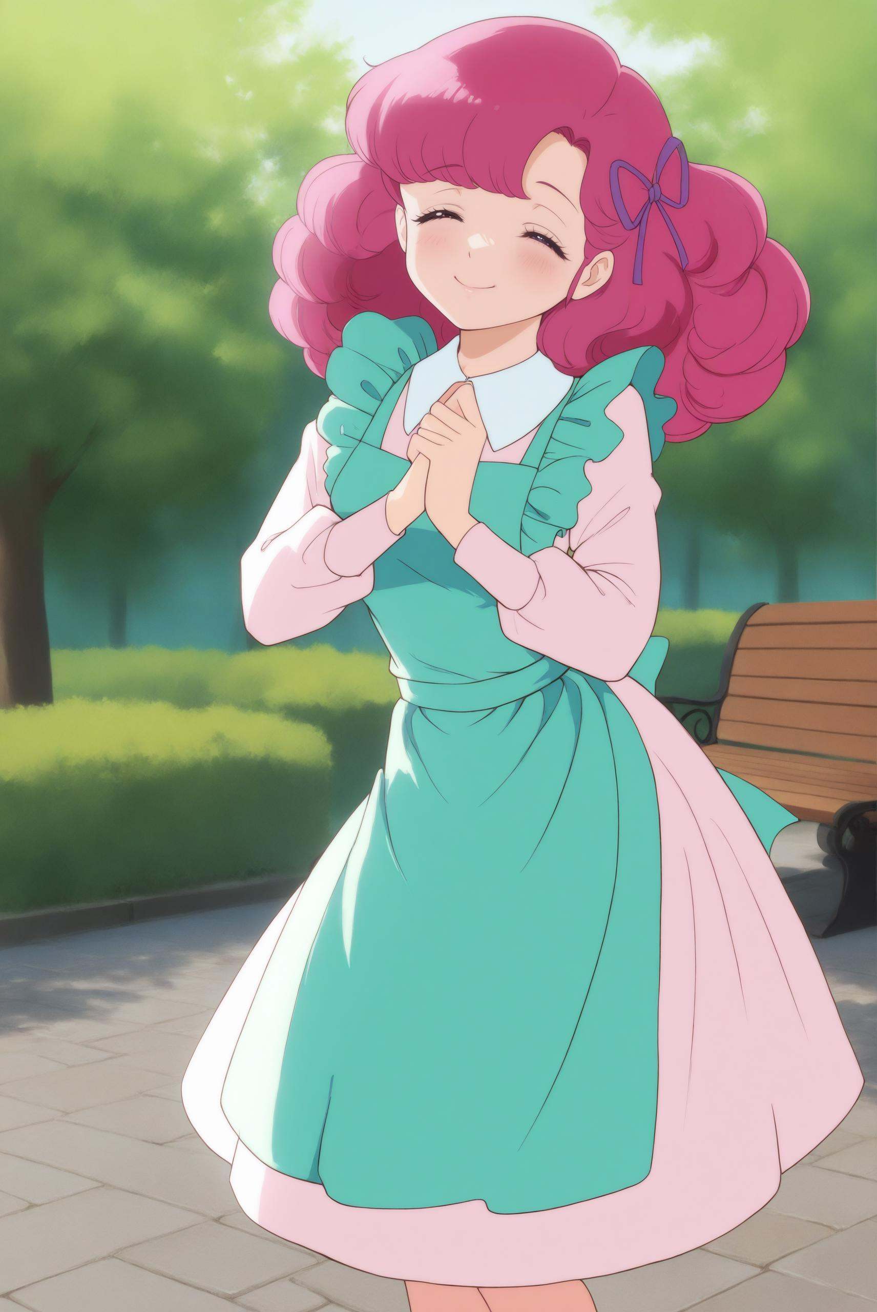 Ran,  pink eyes,  curly hair on Tensor.Art