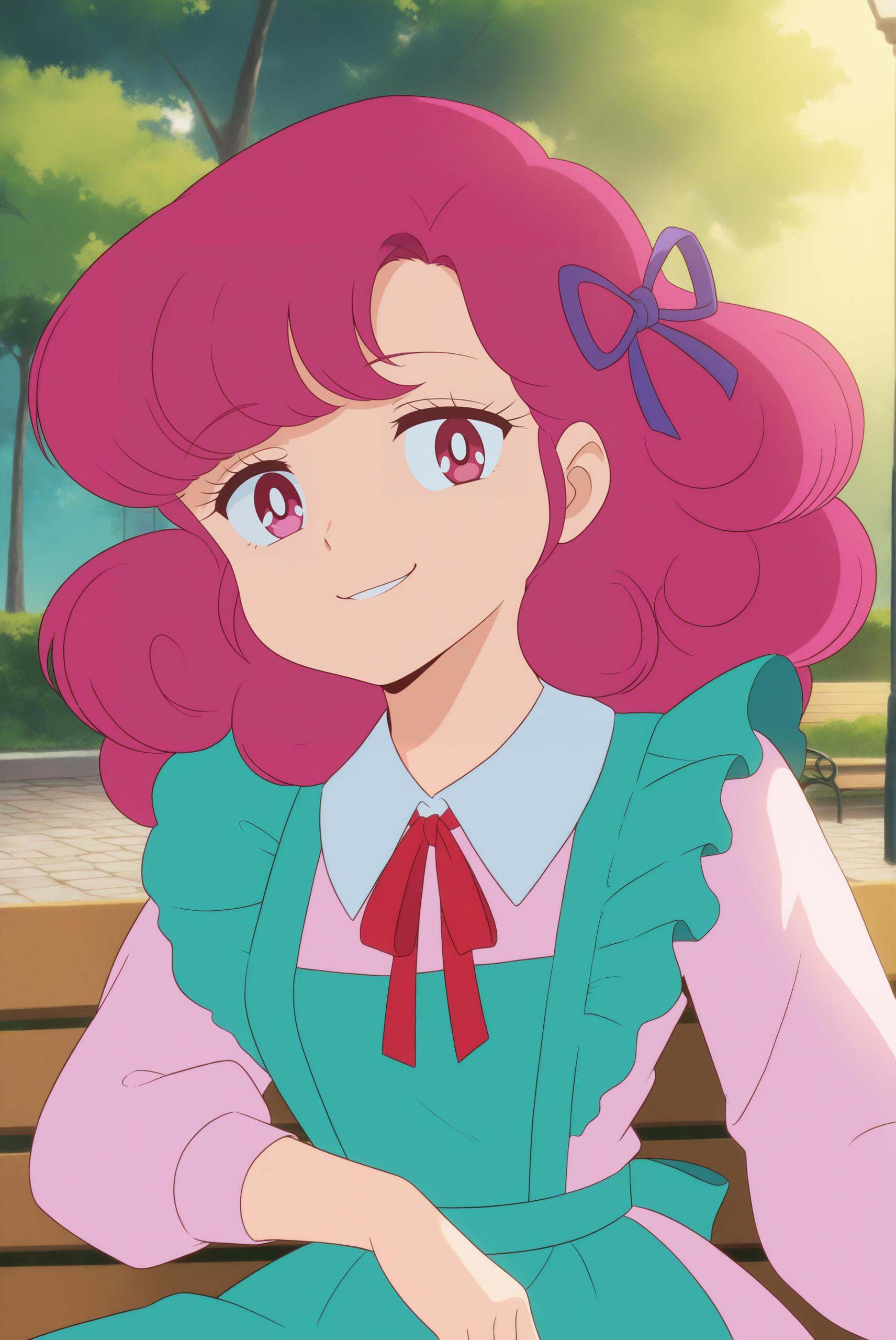 Ran,  pink eyes,  curly hair on Tensor.Art
