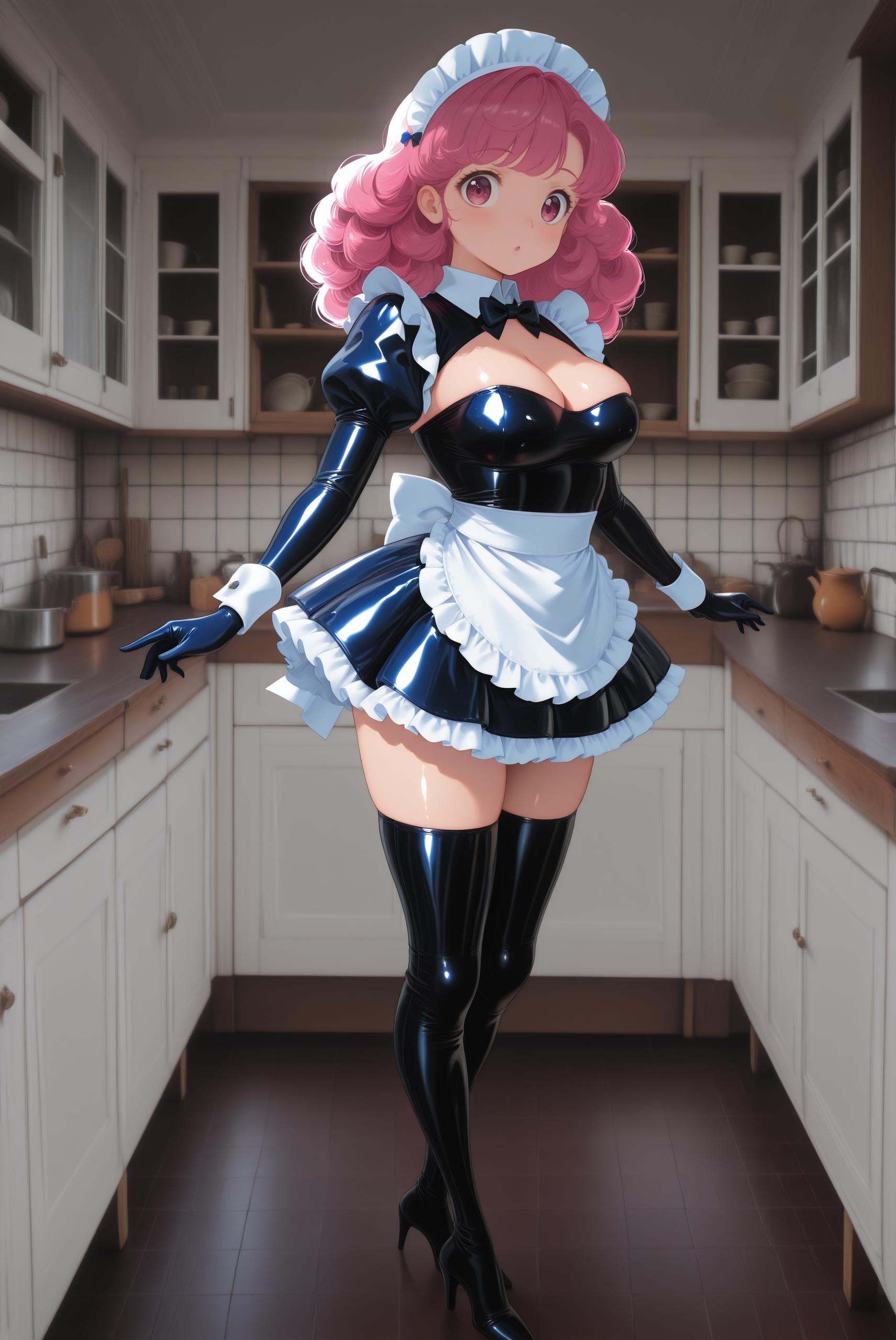 Ran,  pink eyes,  curly hair on Tensor.Art