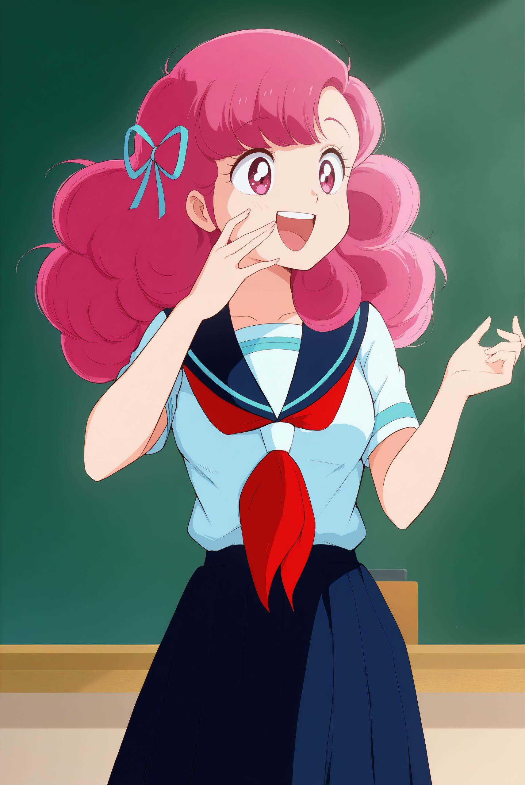 Ran,  pink eyes,  curly hair on Tensor.Art