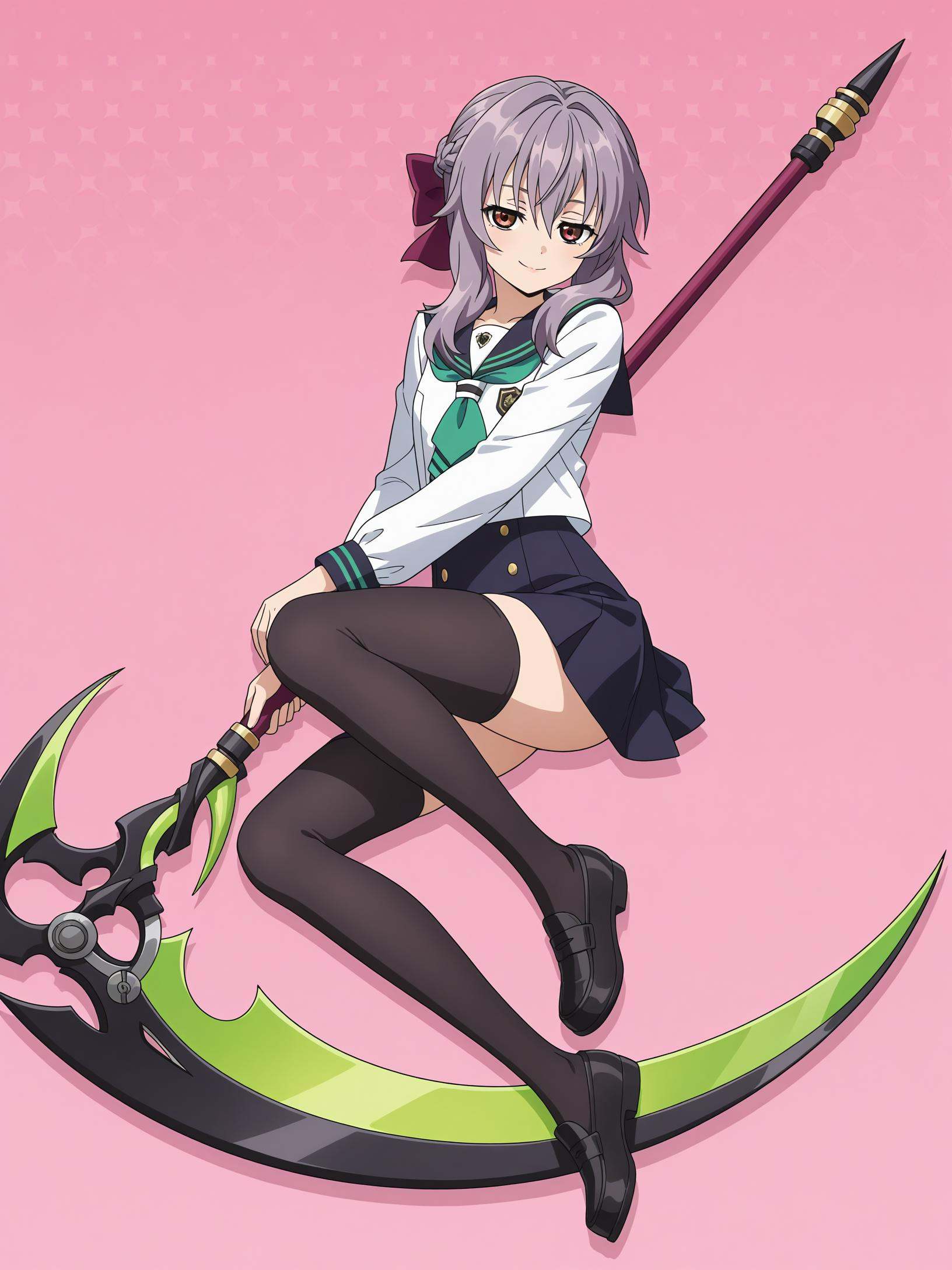 shinoa,  seductive smile,  full body on Tensor.Art