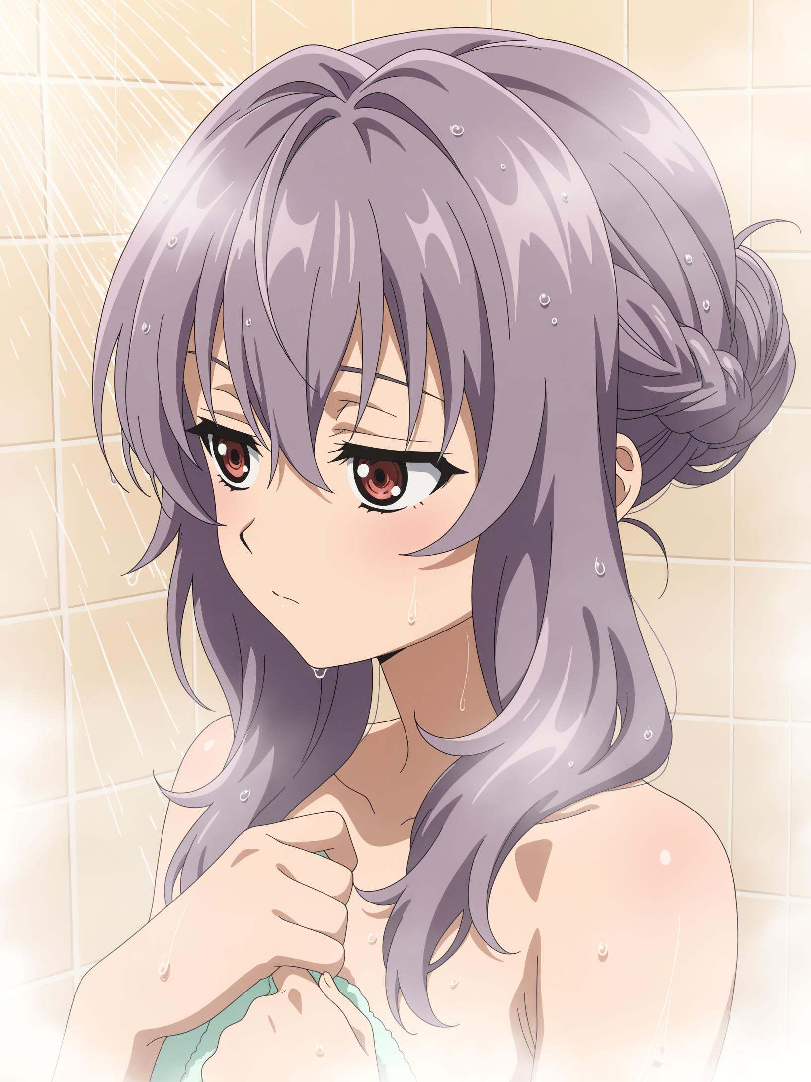 shinoa,  anime coloring,  shower on Tensor.Art